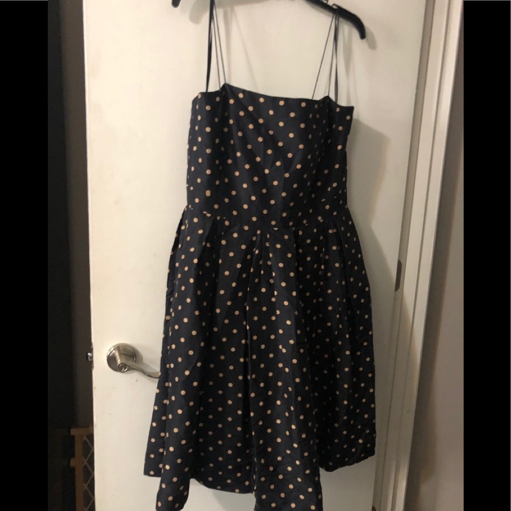 Black Ralph Lauren silk dress with attached slip